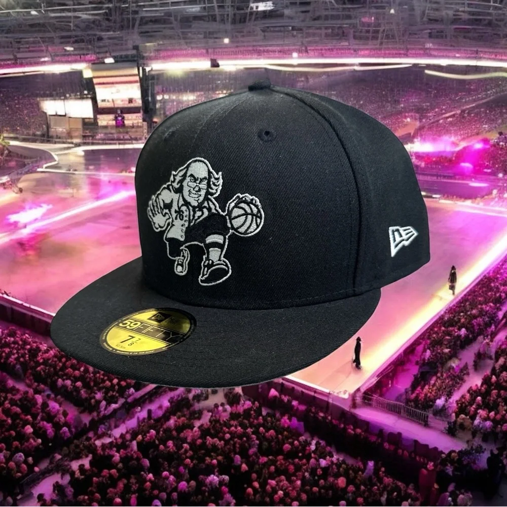 Philadelphia 76ers Black White Cap New Era 59Fifty Fitted Limited Edition